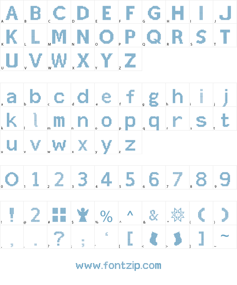 Christmas Jumper Font Character